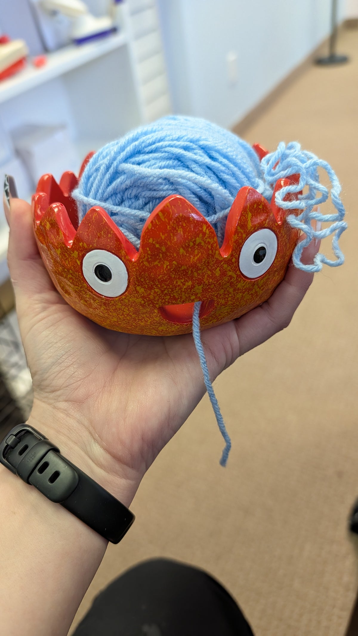 Resin Fire Yarn Bowl