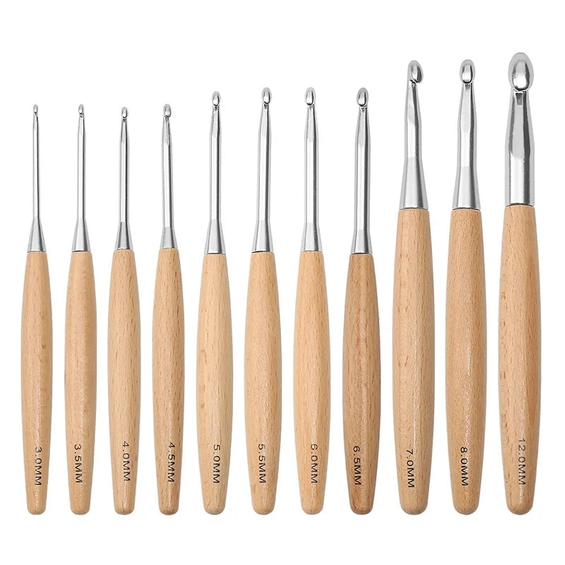 Wooden crochet hook
