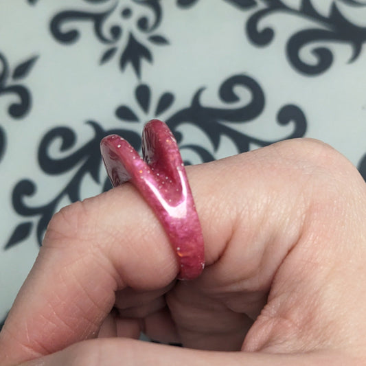 Angle Left FyberRing Pink Sparkle