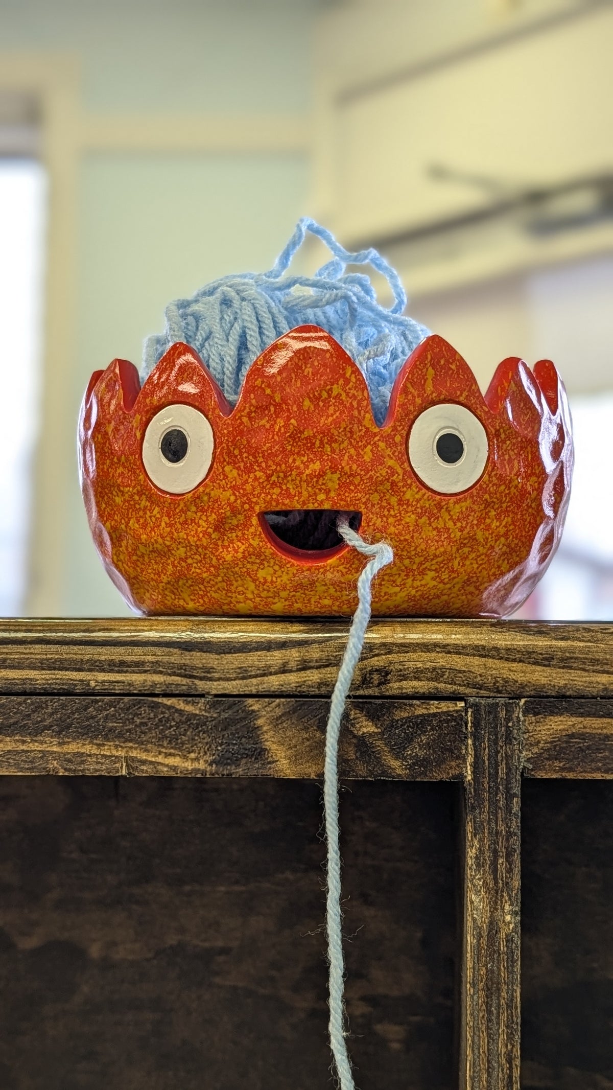 Resin Fire Yarn Bowl