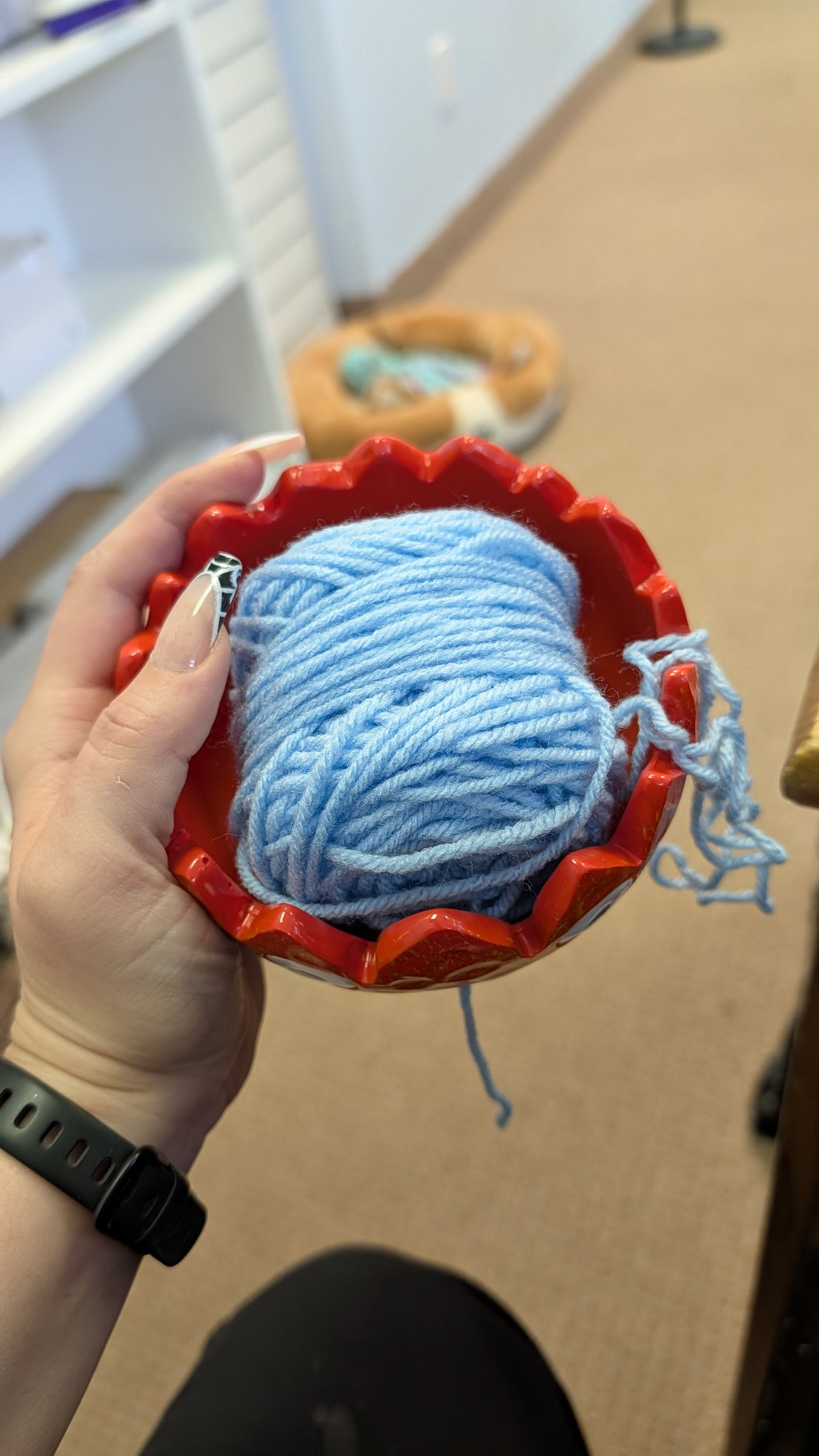 Resin Fire Yarn Bowl