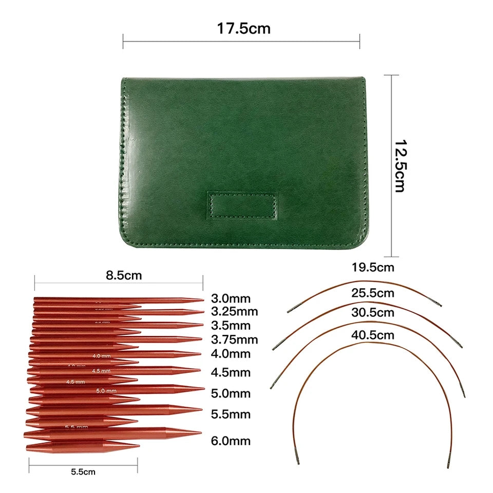 Interchangeable Knitting Metal Needle set.