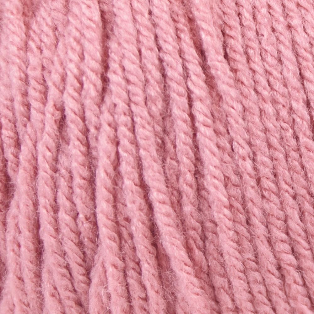 Close-up of pink yarn with a textured pattern
