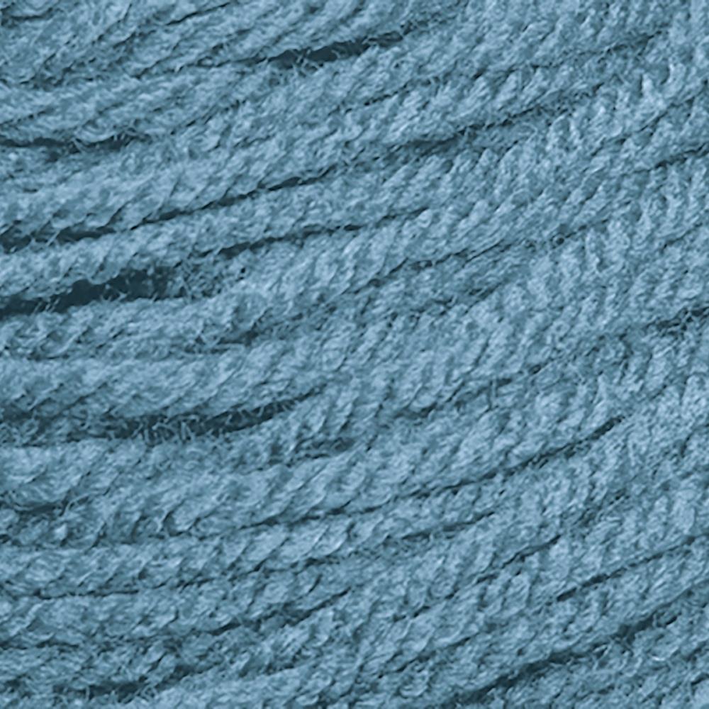 Close-up of blue yarn with a textured pattern