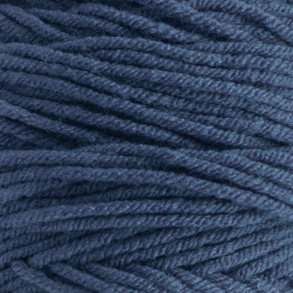 Close-up of blue yarn with a textured surface