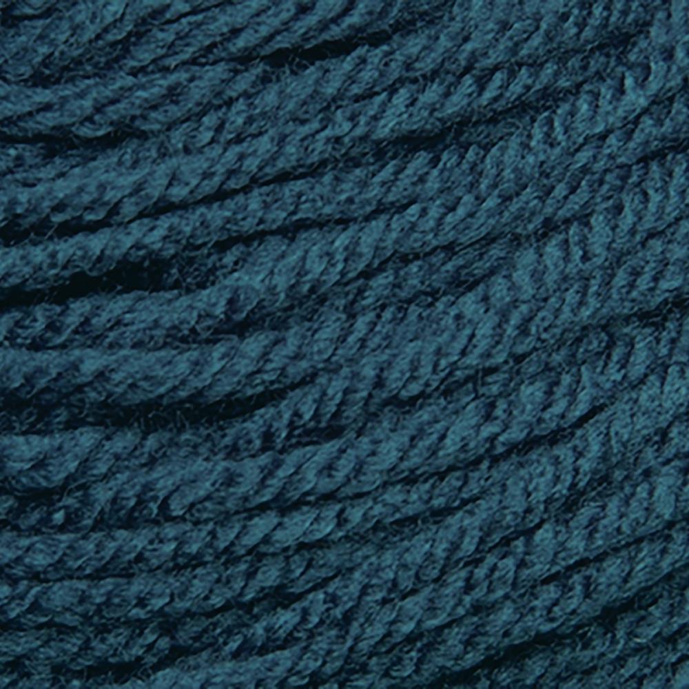 Close-up of dark blue yarn with visible texture
