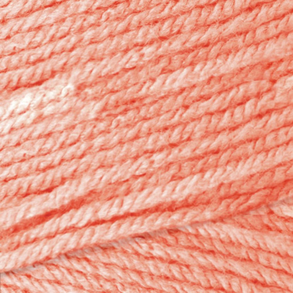 Close-up of pink yarn with a textured pattern