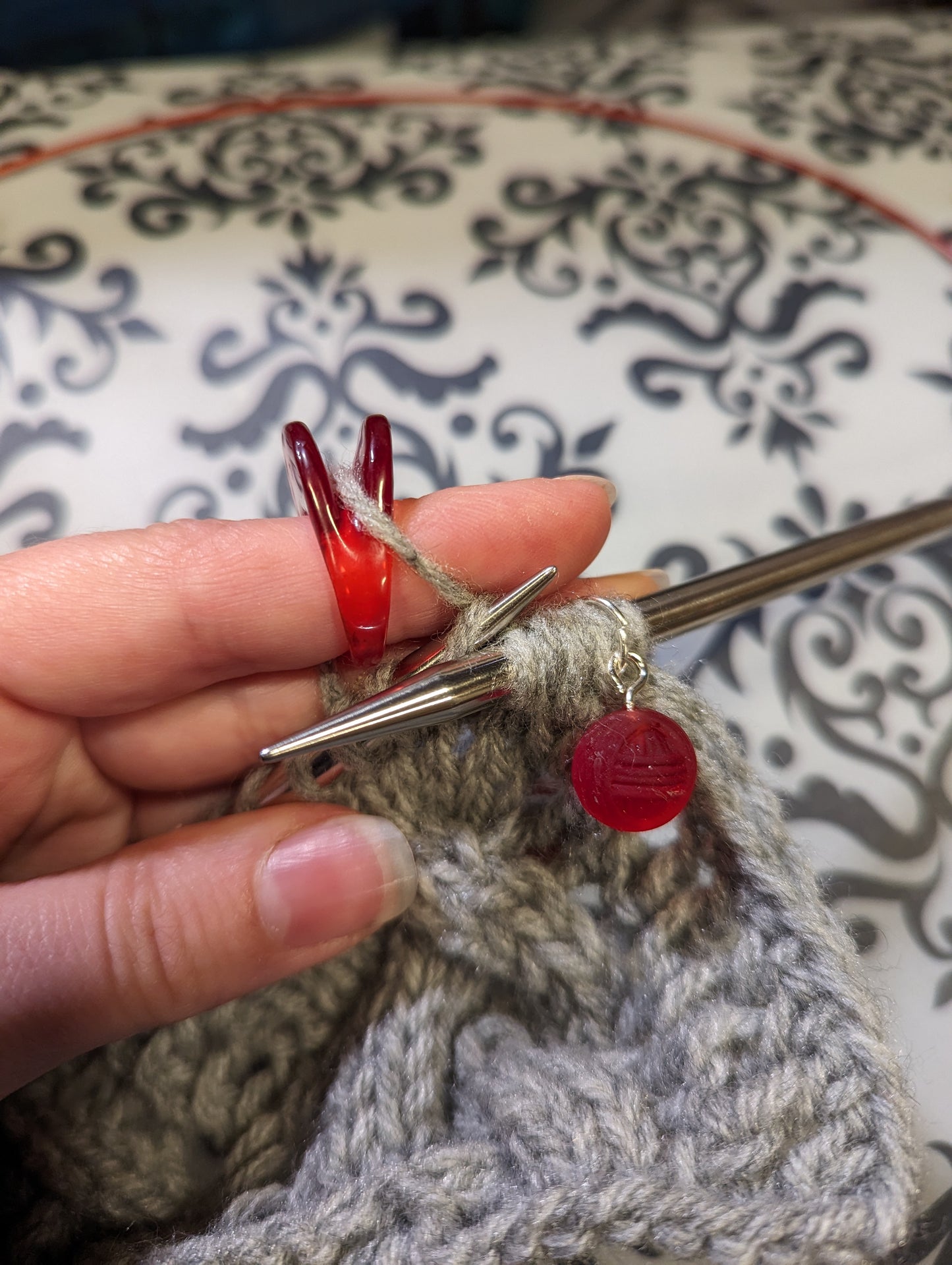 Yarn Ball Stitch Marker/Charm/zipper pull