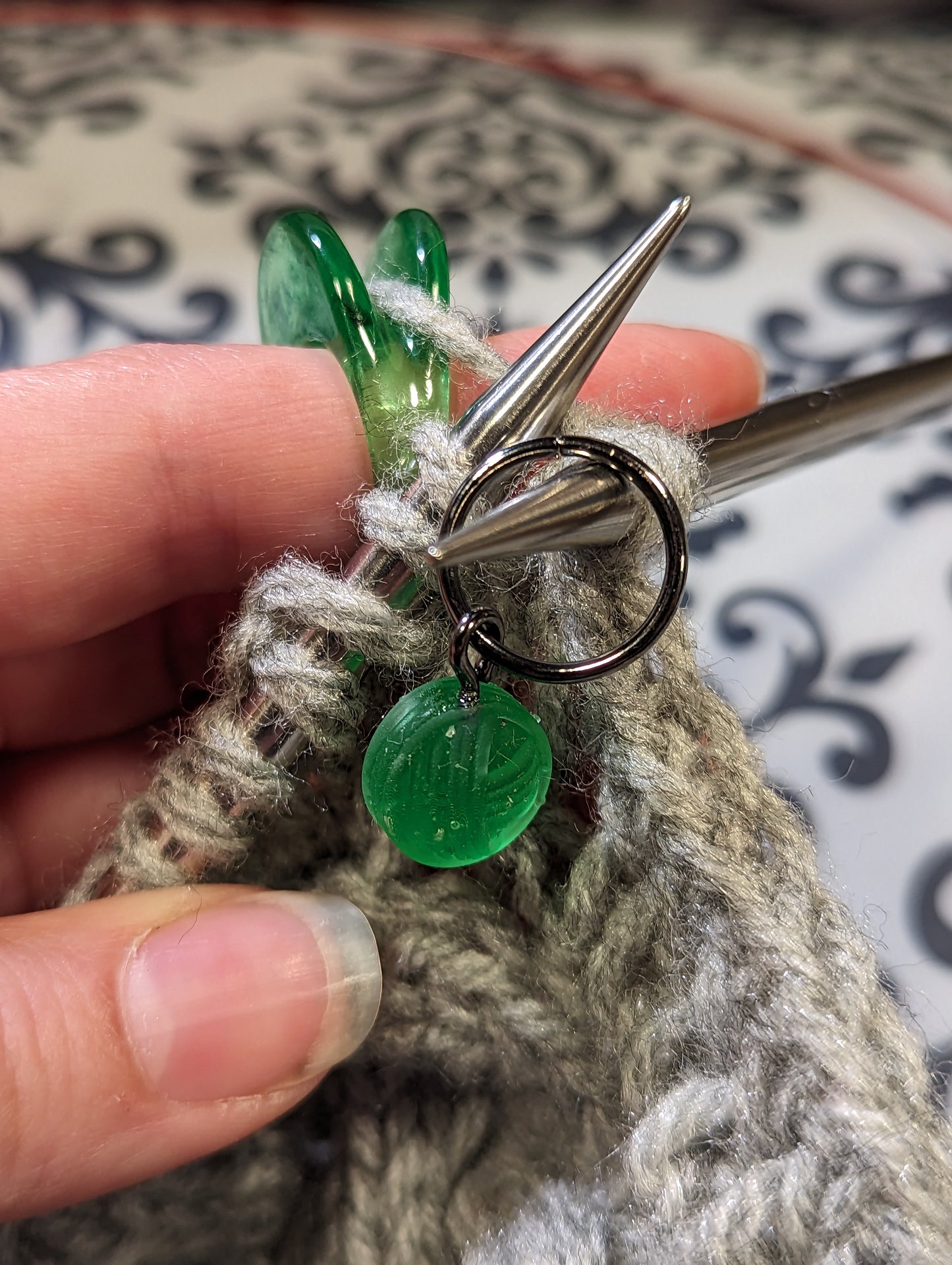 Yarn Ball Stitch Marker/Charm/zipper pull