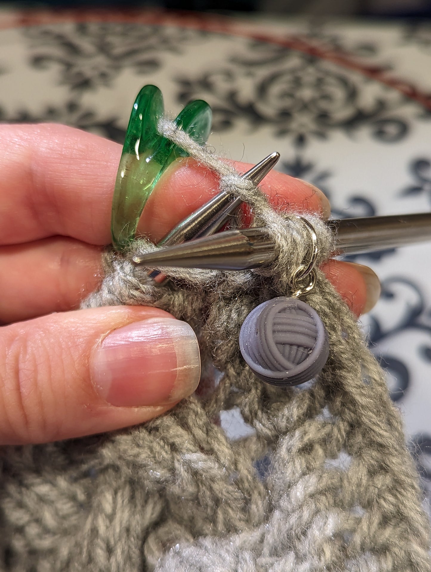 Yarn Ball Stitch Marker/Charm/zipper pull