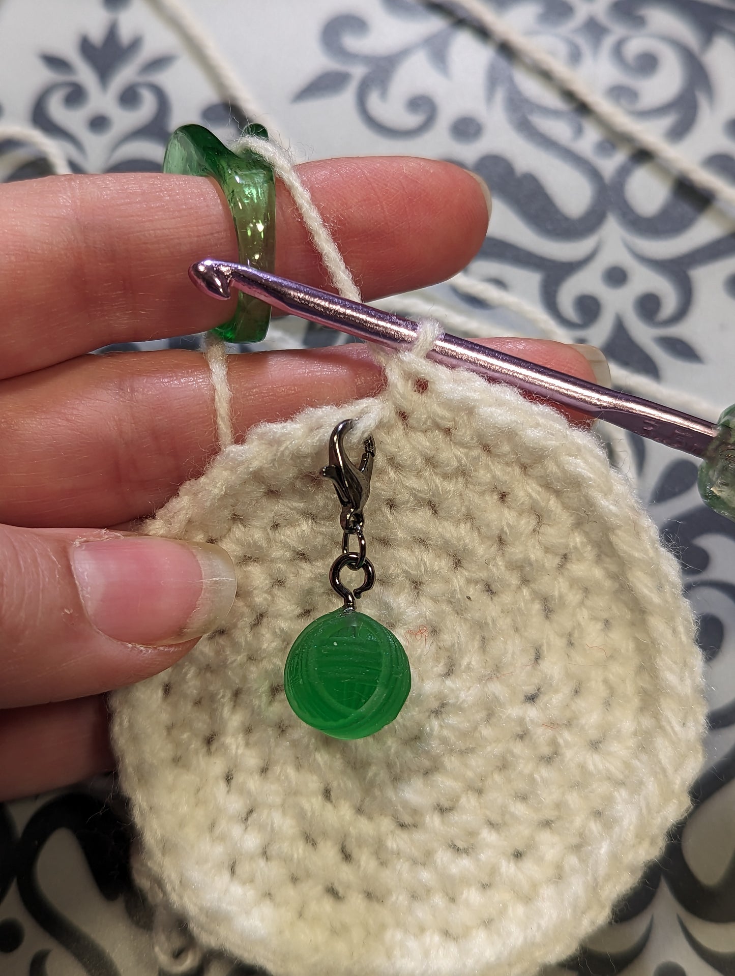 Yarn Ball Stitch Marker/Charm/zipper pull