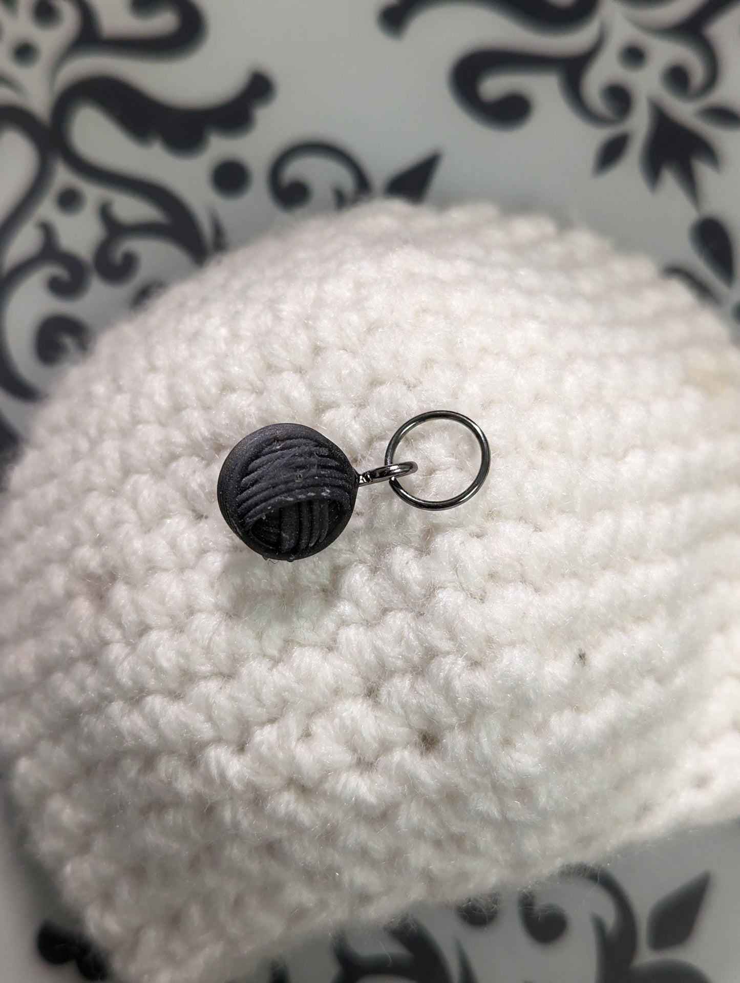 Yarn Ball Stitch Marker/Charm/zipper pull