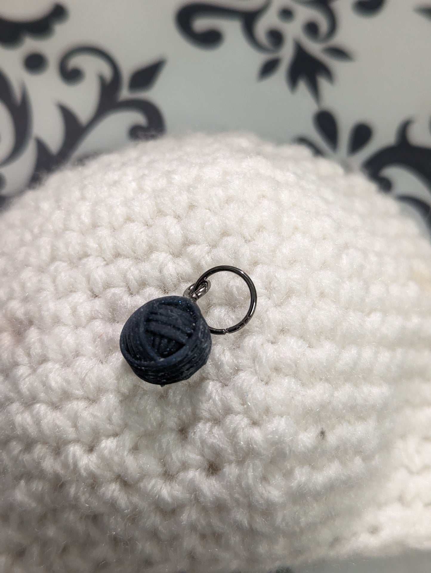 Yarn Ball Stitch Marker/Charm/zipper pull