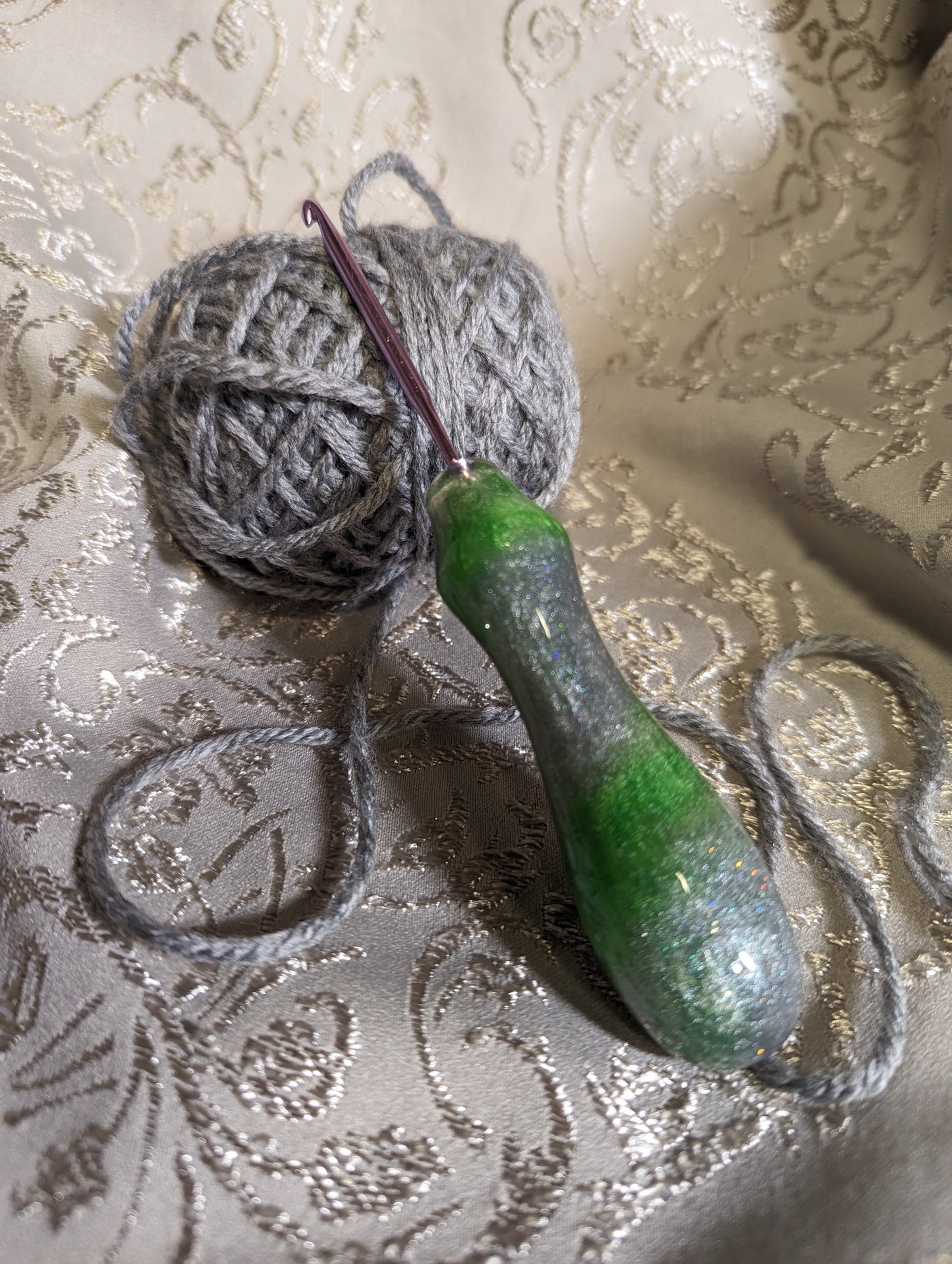 FyberHook, Resin Handle Inline Crochet Hook to match my FyberRings