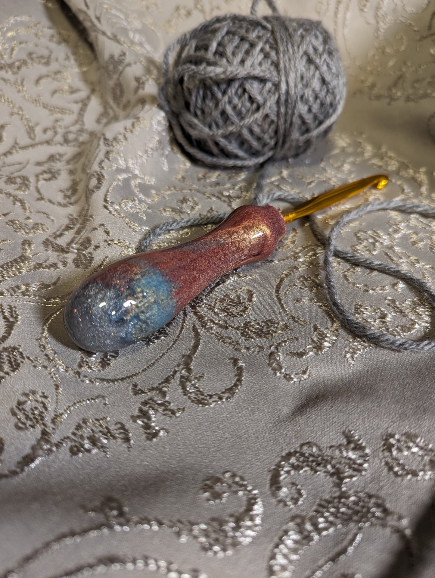 FyberHook, Resin Handle Tapered Crochet Hook to match my FyberRings